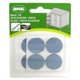 Podkładka ślizg do mebli z teflonu PTFE 25mm szary przyklejany 4szt. mod.76