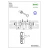 Pokrętło WC mod.4 bez szyldu trzpień 6mm inox
