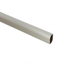Pręt drążek ubraniowy owal 30x15mm dł. 2m srebrny mod.1