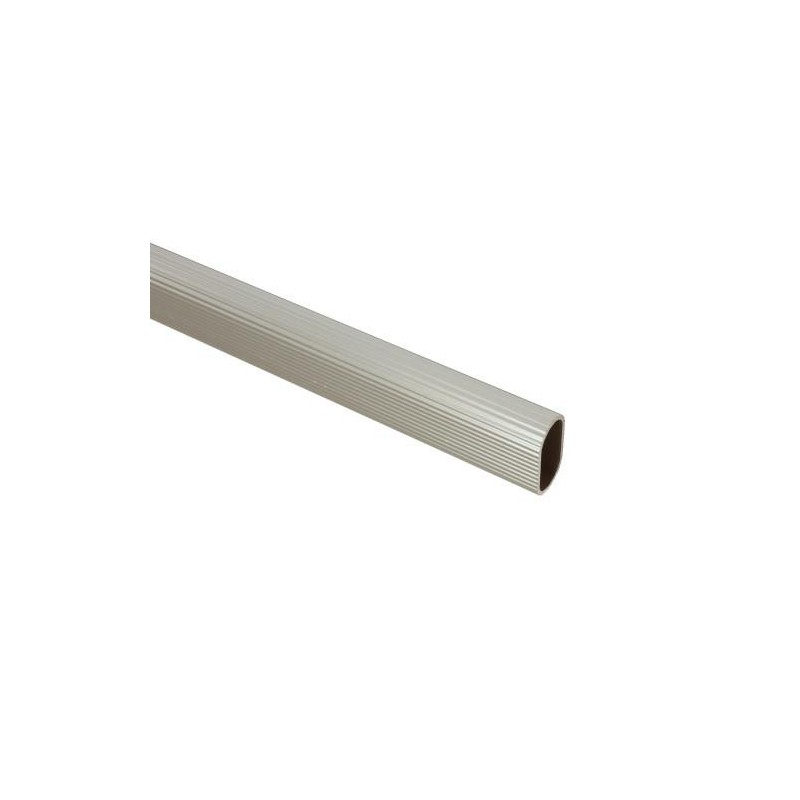 Pręt drążek ubraniowy owal 30x15mm dł. 2m srebrny mod.1