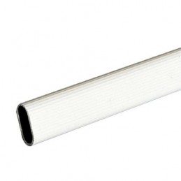 Pręt drążek ubraniowy owal 30x15mm dł. 4m biały mod.1