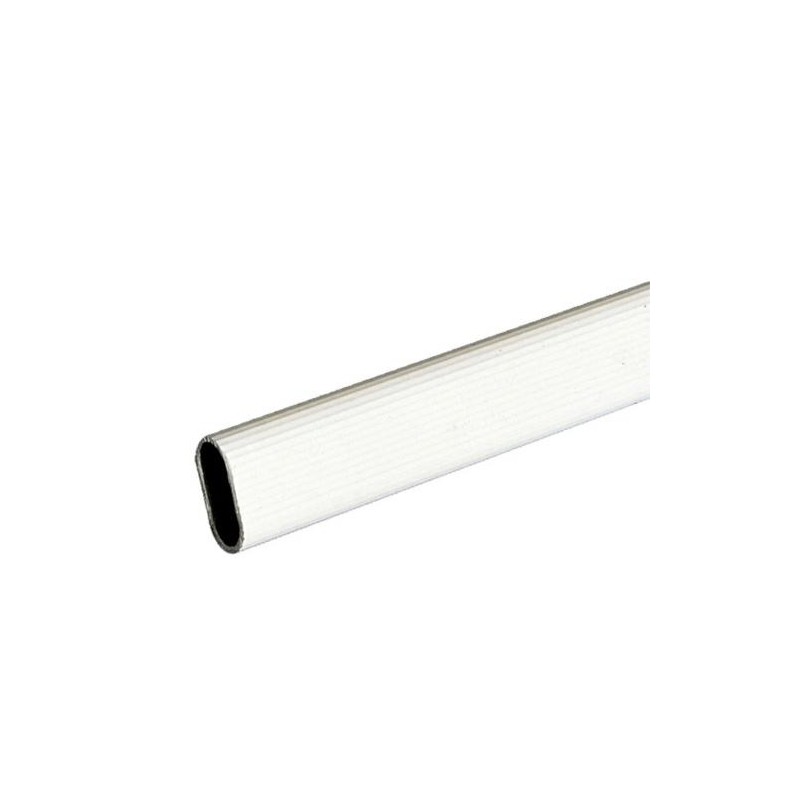 Pręt drążek ubraniowy owal 30x15mm dł. 4m biały mod.1