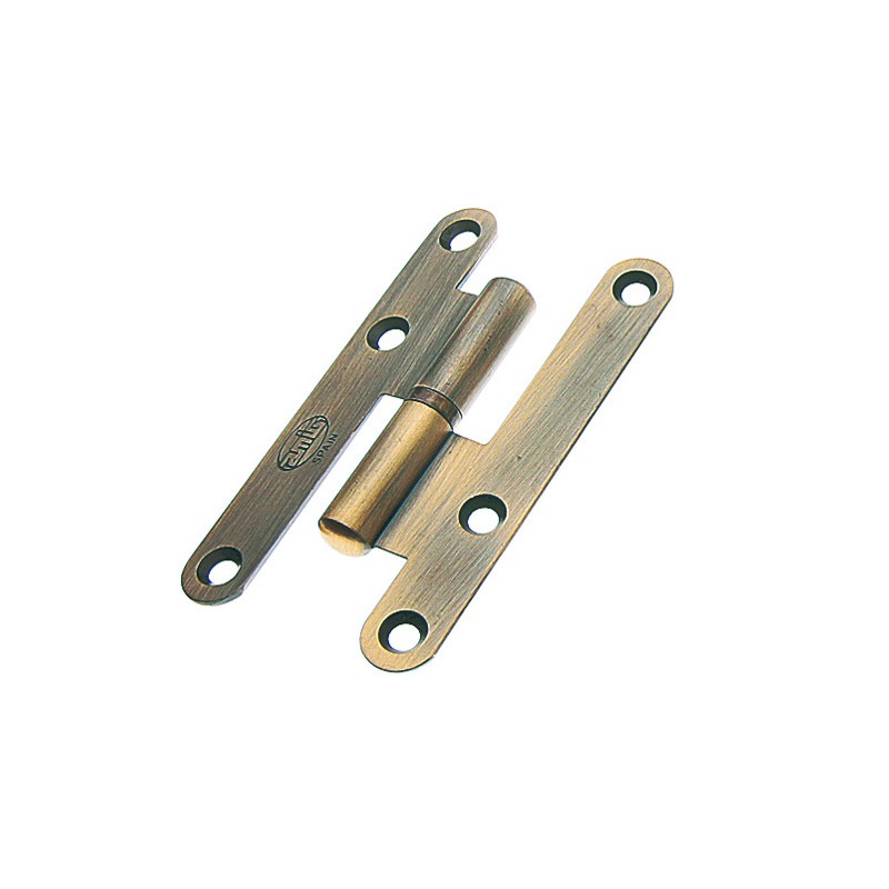 Zawias do drzwi 80x41mm mosiądz złoto antyczne rozłączny LEWY (pl) mod. 405