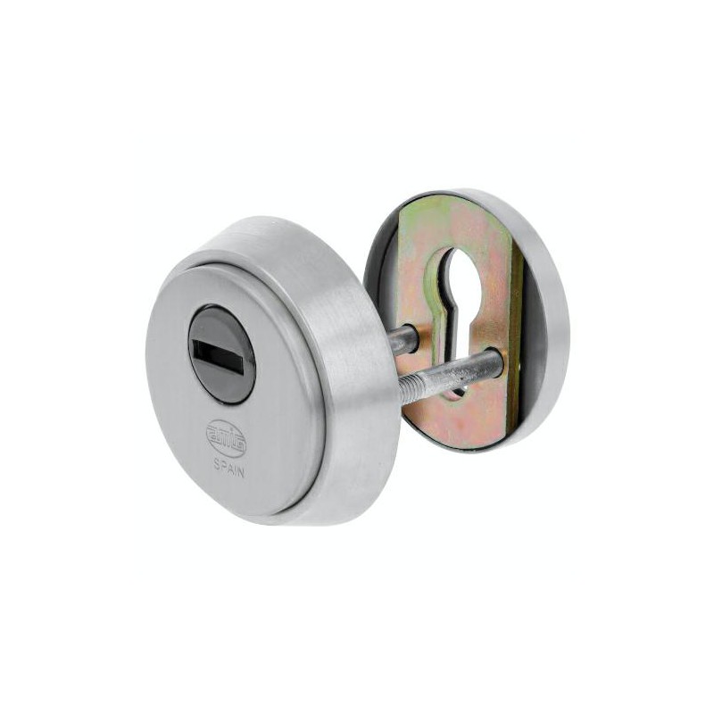 Szyld antywłamaniowy na wkładkę 65mm chrom mat mod. 40 DIS