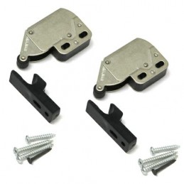 Zatrzask meblowy niklowany - czarny plastik TIP-ON mod. 30 2szt.
