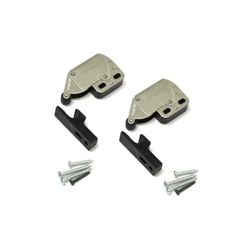 Zatrzask meblowy niklowany - czarny plastik TIP-ON mod. 30 2szt.