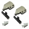 Zatrzask meblowy niklowany - czarny plastik TIP-ON mod. 30 2szt.
