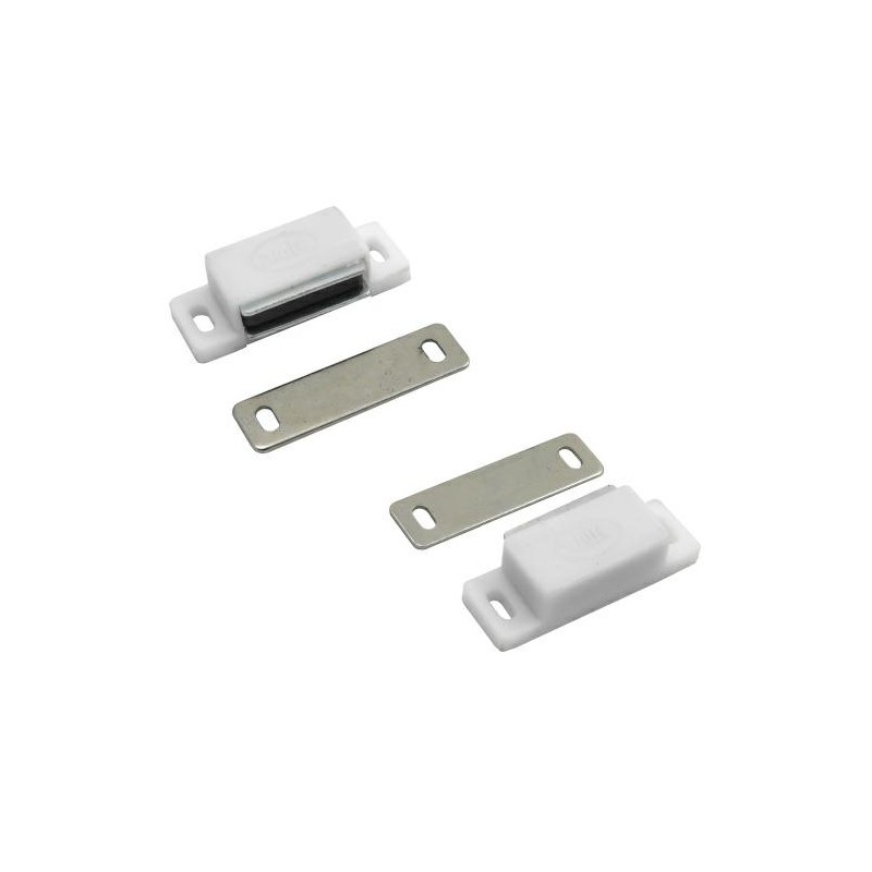 Zatrzask meblowy magnetyczny pojedynczy biały 43x15mm mod. 5 DIS 2szt