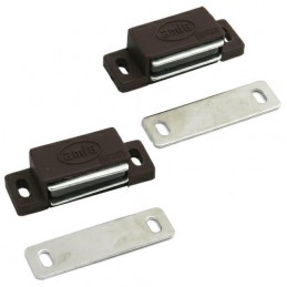 Zatrzask meblowy magnetyczny pojedynczy brązowy 43x15mm mod. 5 DIS 2szt