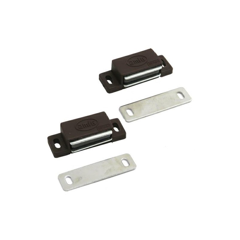 Zatrzask meblowy magnetyczny pojedynczy brązowy 43x15mm mod. 5 DIS 2szt