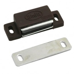 Zatrzask meblowy magnetyczny pojedynczy brązowy 43x15mm mod. 5