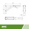 Wspornik półki składany stalowy biały 300x155mm mod. 800