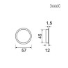Uchwyty wpuszczane 57x45x1,5mm mosiądzowany komplet mod. 3666C