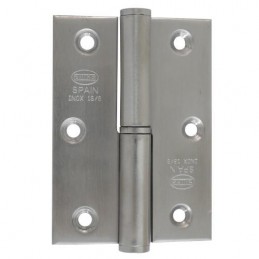 Zawias do drzwi 90x65mm stal nierdzewna INOX PRAWY (pl) mod. 424