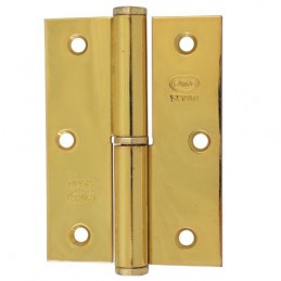 Zawias do drzwi 90x65mm stal mosiądzowany połysk LEWY (pl) mod. 424