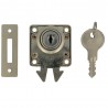 Zamek meblowy do drzwi przesuwnych fi.19mm niklowany mod.2A
