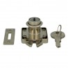 Zamek meblowy do drzwi przesuwnych fi. 19mm niklowany mod.2A DIS