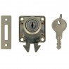 Zamek meblowy do drzwi przesuwnych fi. 19mm niklowany mod.2A DIS