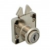 Zamek meblowy do drzwi przesuwnych fi. 19mm niklowany mod.2A DIS