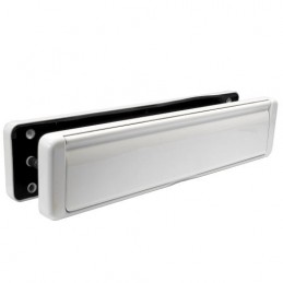 Wrzutnia na listy dwustronna ze szczotką biała 76x310mm mod. NU MAIL