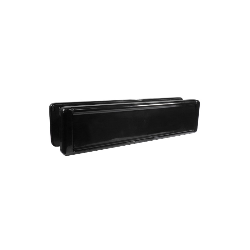 Wrzutnia na listy dwustronna ze szczotką czarna 76x310mm mod. NU MAIL