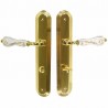 Klamka do WC 85mm z porcelanową rękojeścią biało złota mod. FLORA 147P/288
