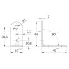 Kątownik budowlany 40x40x19mm żółty ocynk mod.3 EAN