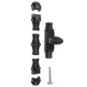 Klamka typu Cremone komplet z prowadnicami i adapterem mod. RY 59 3PX60