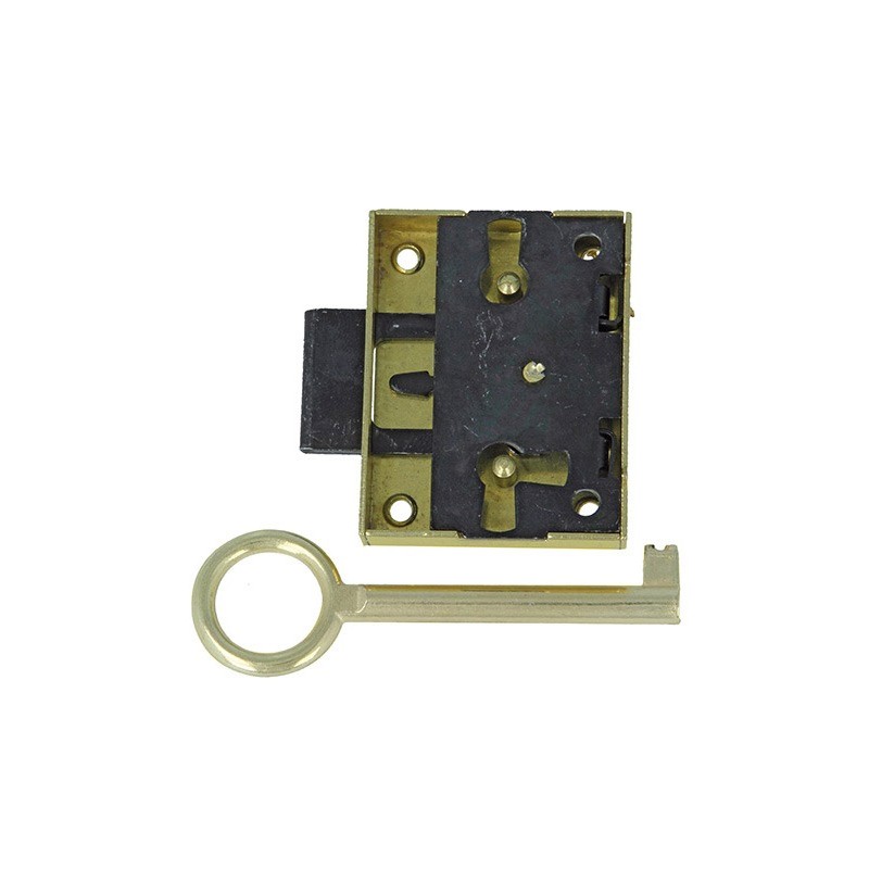 Zamek meblowy nawierzchniowy D-20mm mosiężny mod. 9