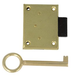 Zamek meblowy nawierzchniowy D-30mm mosiężny mod. 9
