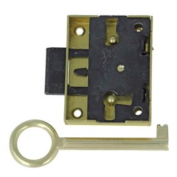Zamek meblowy nawierzchniowy D-35mm mosiężny mod. 9