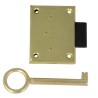 Zamek meblowy nawierzchniowy D-35mm mosiężny mod. 9