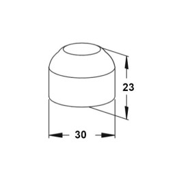 Odbój drzwiowy 30x23mm brązowy odbojnik podłogowy mod. CILINDRO