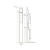 Zasuwa czołowa biały mat 20x200mm mod. Flush Bolt