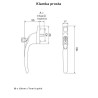 Klamka Overture Lock 40x7 prosta chr.sat