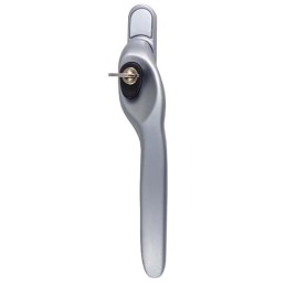 Klamka okienna z kluczykiem Overture Lock 40x7 chrom satyna Prawa