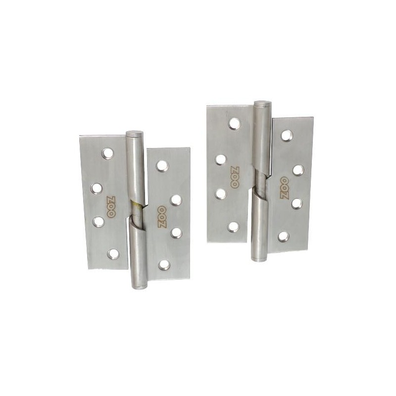 Zawias do drzwi 102x76mm stal nierdzewna INOX samozamykający LEWY (pl) 2szt.