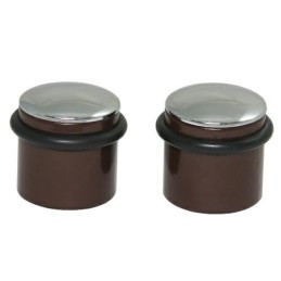 Odbój drzwiowy 25x27mm brązowy / chrom odbojnik podłogowy 2szt. O-RING ref. 503