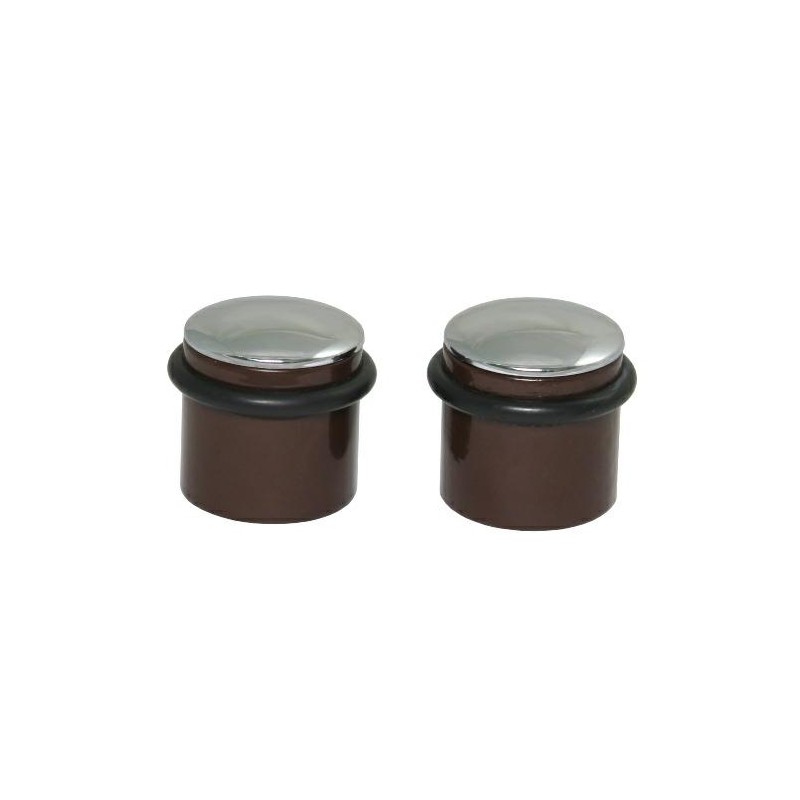 Odbój drzwiowy 25x27mm brązowy / chrom odbojnik podłogowy 2szt. O-RING ref. 503