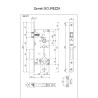 Zamek drzwiowy na wkładkę 85/70 F22 chrom mat SICUREZZA 2.0