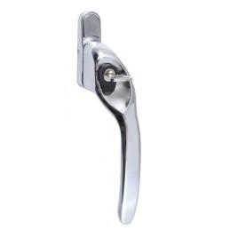 Klamka okienna z kluczykiem Overture Lock 40x7 chromowana Prawa