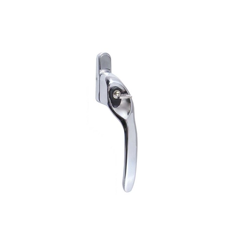 Klamka okienna z kluczykiem Overture Lock 40x7 chromowana Prawa