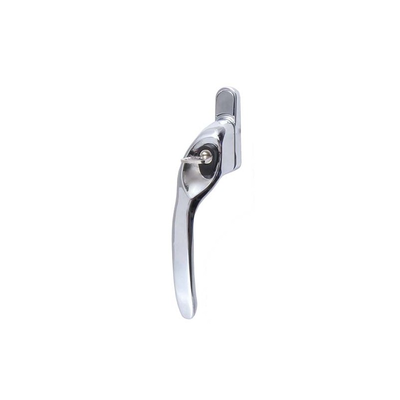 Klamka okienna z kluczykiem Overture Lock 40x7 chromowana Lewa