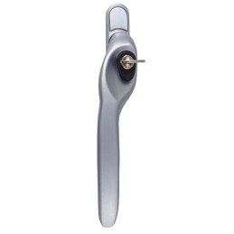 Klamka okienna z kluczykiem Overture Lock 40x7 chrom satyna Lewa