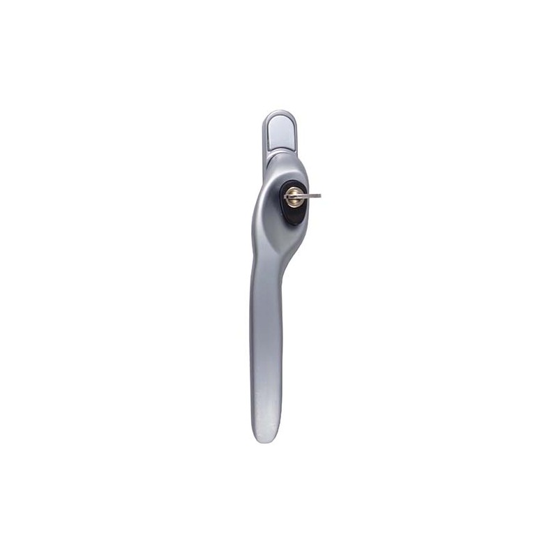 Klamka okienna z kluczykiem Overture Lock 40x7 chrom satyna Lewa