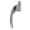 Klamka okienna z kluczykiem Overture Lock 40x7 chrom satyna Lewa