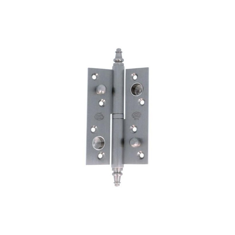 Zawias antywyważeniowy 120x80mm mosiądz chrom mat LEWY (pl) mod. 416