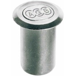 Zaczep tulejka ze sprężyną do zasuwy czołowej 12,5x15mm srebrny