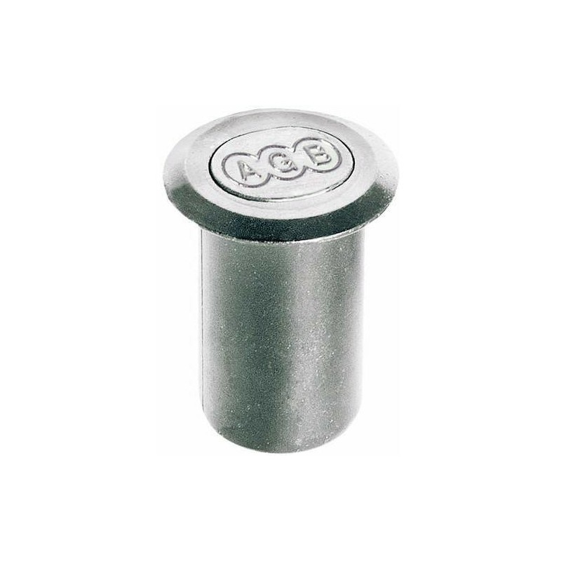 Zaczep tulejka ze sprężyną do zasuwy czołowej 12,5x15mm srebrny