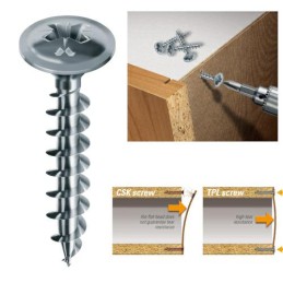 Wkręty podkładkowe 3,5x25mm biały ocynk Panelvit  TPL 100szt.